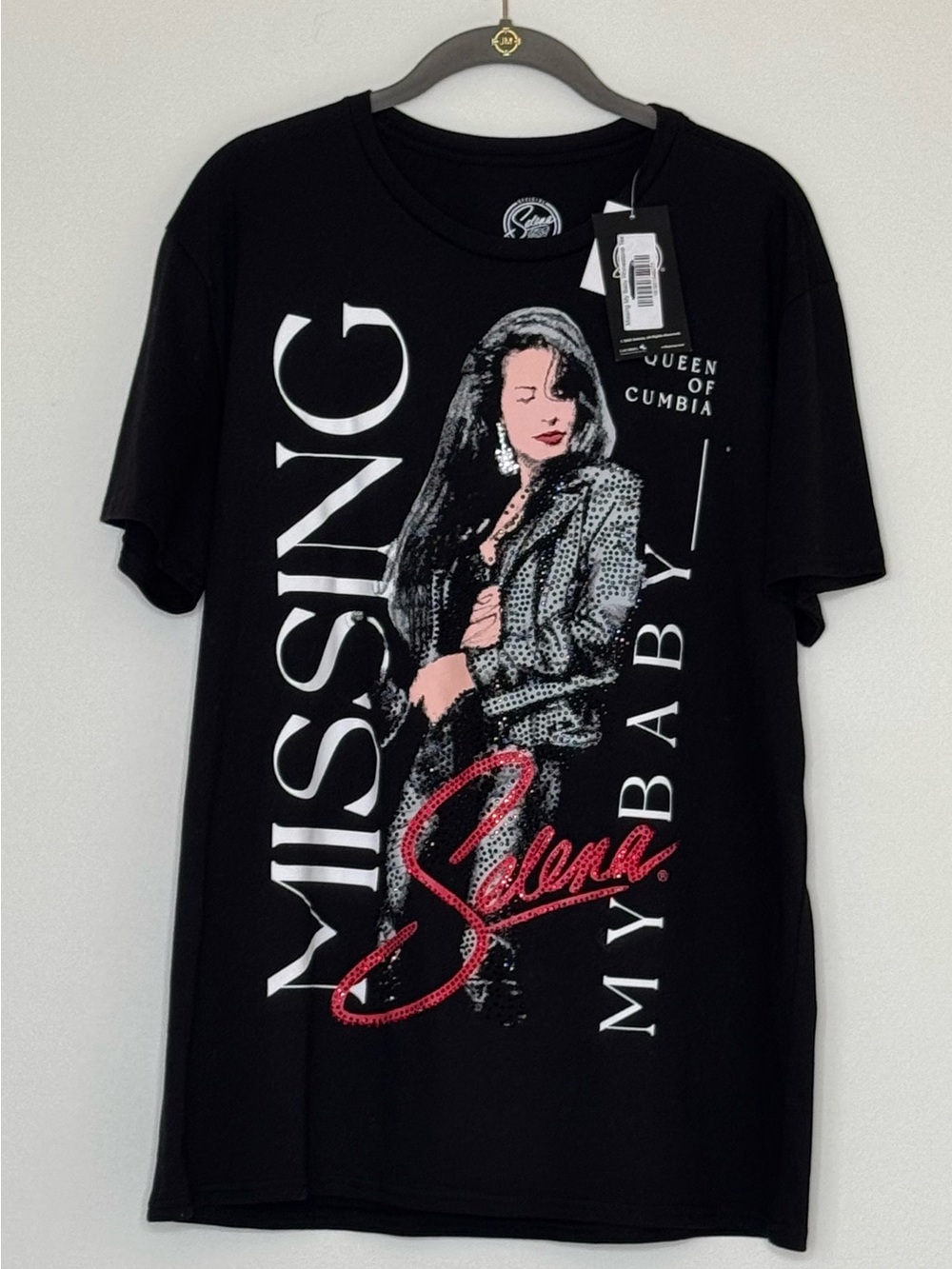 Selena Graphic Tee - Black Missing My Baby Women’s Top